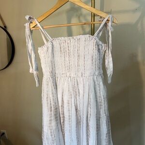 White Maxi Dress with Tie Straps